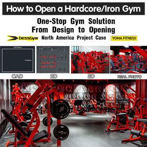 Solution de projet tout-en-un pour club de sport en Afrique 80-700 ㎡   Ensemble clé en main de machines d'entraînement à la musculation libre pour équipement de fitness commercial - Product Image 5