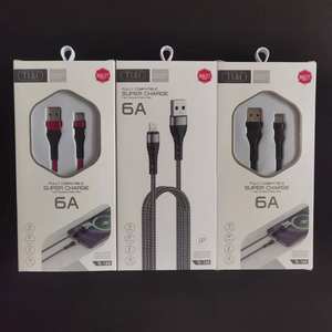 Paquete minorista popular Cable DE DATOS DE <span class=keywords><strong>cargador</strong></span> USB <span class=keywords><strong>tipo</strong></span> C de nailon de carga súper rápida para <span class=keywords><strong>Huawei</strong></span> para Xiaomi para teléfonos móviles Samsung <span class=keywords><strong>B</strong></span> - Product Image 6