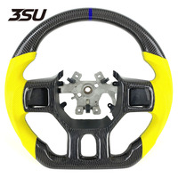 Para Dodge Ram 3500 2500 1500 Challenger 2008 2009 2010 2012 2013 2014 2015 2016 2017 2018 cuero fibra de carbono volante