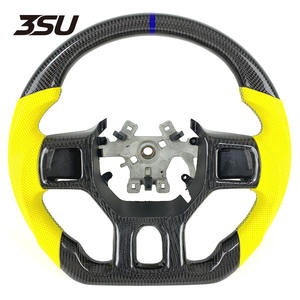 Para <span class=keywords><strong>Dodge</strong></span> Ram 3500 2500 1500 <span class=keywords><strong>Challenger</strong></span> 2008 2009 2010 2012 2013 2014 2015 2016 2017 <span class=keywords><strong>2018</strong></span> cuero fibra de carbono volante - Product Image 1