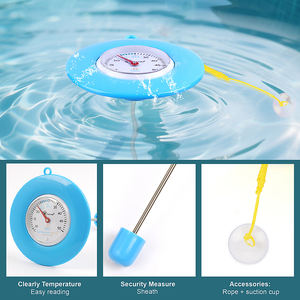Termômetro de piscina flutuante grande mostrador fácil leitura para piscinas Aquários Hot Tubs Fish Ponds Spa Use Material Plástico OEM - Product Image 2