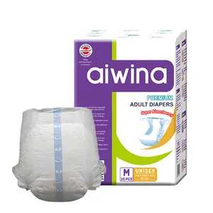 AIWINA marnel xl一次性成人尺寸塑料尿布制造商男士尿布图片裤型失禁内衣内裤