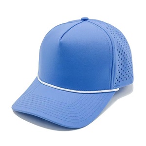 Tùy Chỉnh 100% Polyester Dot Logo 5 Bảng Điều Chỉnh Không Thấm Nước Golf Dây Mũ Bóng Chày Laser Cắt Đục Hiệu Suất Nhanh Chóng Khô 3D - Product Image 4