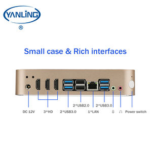 Оптовая настольный компьютер Intel процессор core i7 6700 розовое золото 4 к двойной дисплей мини ПК с <span class=keywords><strong>3</strong></span> * HD-MI порты и разъёмы - Product Image 2
