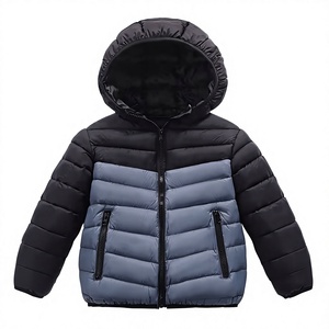 Blouson matelassé tendance personnalisé avec couleur True Tone, taille et logo sur mesure, collection hiver, blouson matelassé à capuche avec blocs de couleur - Product Image 1