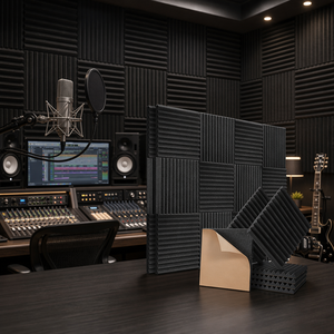Paneles de Espuma Acústica Ignífuga Modernos, Tipo Caja de Huevos, de Alta Densidad, Autoadhesivos, Insonorizantes para Estudio, Oficina, Dormitorio - Product Image 4