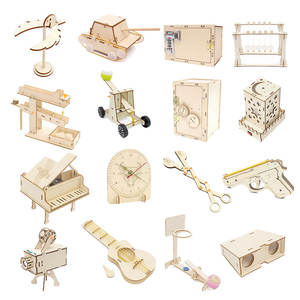 ชุดของเล่น STEM ประกอบเองจากไม้ พิมพ์โลโก้ตามสั่ง สำหรับการเรียนการสอนในโรงเรียน ชุด DIY สำหรับเด็ก - Product Image 2