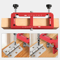 Kit de gabarit pour charnières de porte en alliage d'aluminium, compatible avec les routeurs, gabarit réglable pour mortaise et tenon