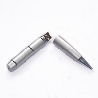 Clé USB Métallique Personnalisée OEM ODM 16 Go USB 3.0 avec Stylo Bille et Pointeur Laser, Vente en Gros avec Logo Gratuit en Stock