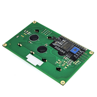LCD 204A-DWG TFT LCD204 Resolusi 20X4 Modul STN Aip31066 Driver Lampu Latar Hitam Catu Daya 5V Tampilan Monokrom I2C