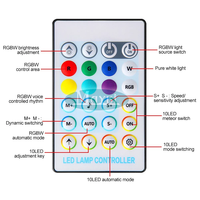 Kit d'éclairage de plafond de voiture et de maison à fibres optiques RGBW activé par le son, avec lumières scintillantes et étoiles filantes