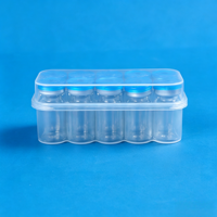 Boîtes d'échantillonnage rectangulaires en plastique PP Xilin de qualité professionnelle, 7 ml, avec couvercles, lot de 10 flacons transparents pour poudres lyophilisées