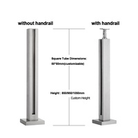 Système de poteaux de balustrade en verre en acier inoxydable 316 résistant aux intempéries pour extérieur, couleur personnalisée, composants de balustrade en verre pour terrasse
