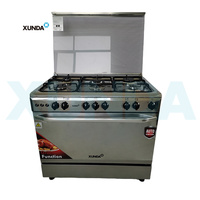 Cuisinière à gaz Xunda 90 cm avec 5 brûleurs et four, cuisinière autonome pour la maison