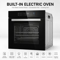 Four combiné à convection électrique 66L 2800W en acier inoxydable avec commande tactile, encastrable, pour cuisine domestique multifonction