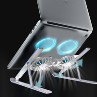 Support d'ordinateur portable en aluminium à Dissipation thermique avec ventilateur de refroidissement de jeu support d'ordinateur portable de bureau ergonomique et pliable