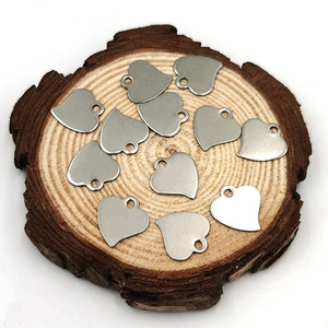 Pendentifs en forme de cœur en acier inoxydable, surface lisse de 20mm, pour la fabrication de bijoux, colliers, bracelets, accessoires, vente en gros en vrac - Product Image 3
