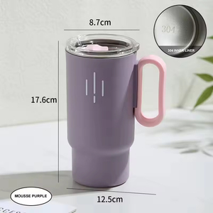 Portable Double Wall Temperature Display LED Eco-Friendly Stainless Steel Insulated <b>Coffee</b> Mug Tumbler for Camping Smart - Product Image 4