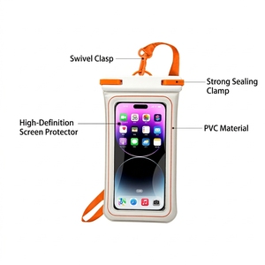 Pochette étanche universelle IPX8 pour téléphone, sac flottant étanche avec rembourrage en mousse, étui sous-marin à écran tactile pour téléphone Samsung jusqu'à 7.0 pouces - Product Image 3