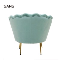 Demers Barrel Chair Beau fauteuil Cohutta Fauteuil d'appoint Shell de salon avec pied en laiton