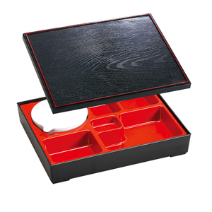 Plateau <span class=keywords><strong>jetable</strong></span> de Style japonais à 5 compartiments allant au <span class=keywords><strong>micro</strong></span>-ondes pour restaurant Sushi à emporter emballage alimentaire Bento boîte à lunch - Product Image 3