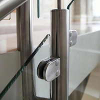 Système de fixation de garde-corps EKOO élégant en acier inoxydable et verre pour villa, terrasse, balcon, escalier