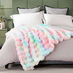 Mantas de Arcoíris Personalizadas al por Mayor de Zhengtai, Mantas de Burbujas Suaves y Esponjosas para Invierno - Product Image 1