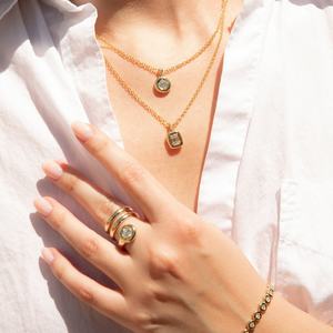 마이망 맞춤형 패션 고급 18K <span class=keywords><strong>14K</strong></span> 금도금 주얼리 925 실버 시그니처 퍼피 베젤 디자인 다이아몬드 목걸이 (여성/남성용) - Product Image 3