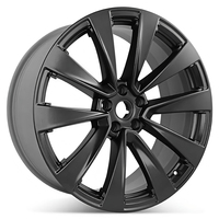 Rines de Aluminio Forjado de 22 Pulgadas, Color Negro Mate con Rayos Gris Metálico, Rines Personalizados de Aleación para Automóviles de Pasajeros, para Tesla Model X Plaid