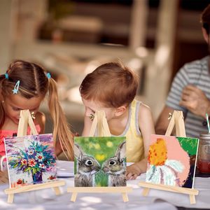 Panwenbo Đầy Đủ Kích Thước Tùy Chỉnh Trẻ Em Sơn Nhỏ Tabletop Hiển Thị Giá Vẽ Mini Nghệ Thuật Vải Gỗ Tự Nhiên Giá Vẽ Thiết Lập Với Vải - Product Image 6