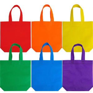 Pequeño bolso de mano no tejido Chaleco en blanco de color puro barato para paños de regalo Embalaje Bolsa de compras no tejida - Product Image 3