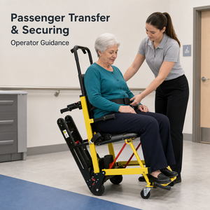 Fauteuil roulant électrique pour escalades avec transmission par chenilles, frein électromagnétique et vitesse de 8 <span class=keywords><strong>m</strong></span>ètres par seconde à point zéro - Product Image 1