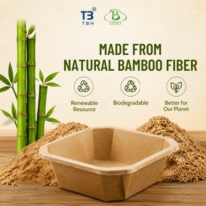 Bol carré jetable biodégradable de qualité alimentaire 1000 ml du fabricant malaisien pour l'emballage de gâteaux et de snacks en hôtellerie - Product Image 5