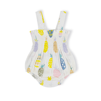 Ananas impression bandeau serré bébé fille été barboteuse ensemble 100% musulman coton bulle barboteuse