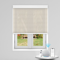 Persianas Enrollables Motorizadas Inteligentes con Control Remoto WiFi Alexa Tuya, Sombreado Automático y Batería de Litio Recargable para Ventanas