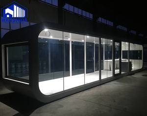 Maison préfabriquée, chambre d'hôtel capsule préfabriquée, cabine de couchage Apple Pod avec chambre, salle de bain, cuisine, 20-40 pieds - Product Image 2