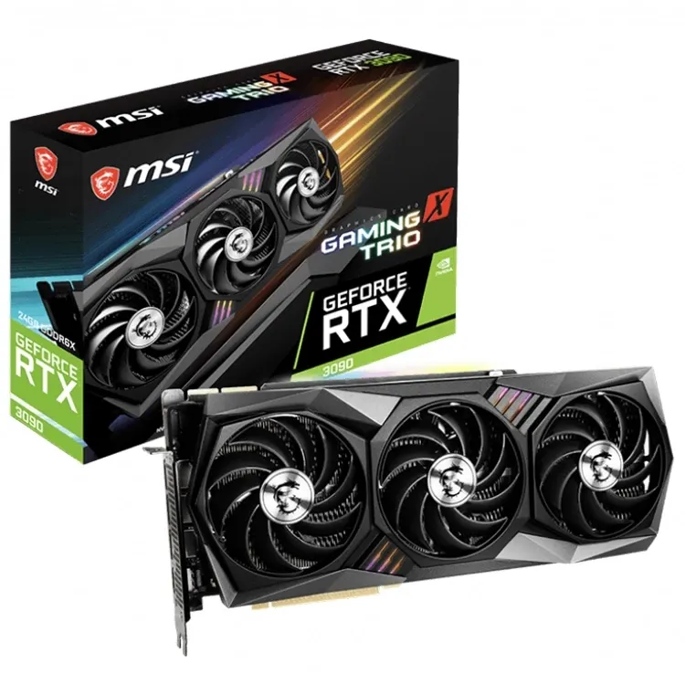 De juegos MSI GeForce RTX 3090 X trío OC 24GB GPU serie Series 30 tarjeta de gráficos GDDR6 tarjeta de gráficos