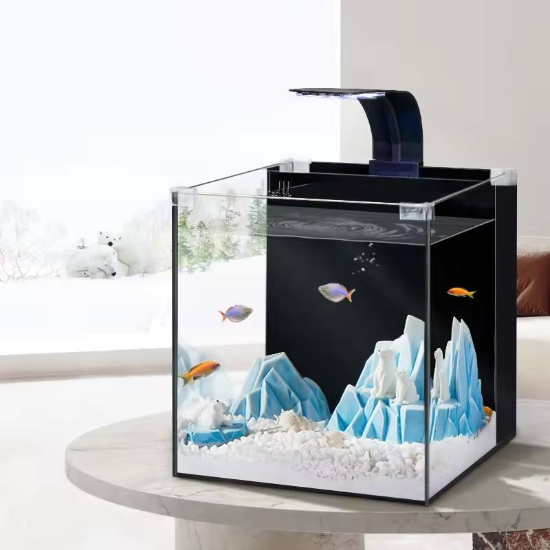 YEE卸売ワンピース超白色ガラス水槽水族館水槽LEDライト付きバック