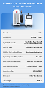 เครื่องเชื่อมเลเซอร์ไฟเบอร์แบบมือถือ ระบายความร้อนด้วยอากาศ กำลังไฟ 1000-2000 วัตต์ - Product Image 4