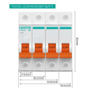 TENGENTGSCB1 protector de respaldo contra sobretensiones SPD pararrayos 4P disyuntor frontal primario y <span class=keywords><strong>secundario</strong></span> - Product Image 1