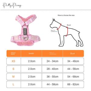Rompi anjing hewan peliharaan kecil, ukuran sedang dengan kerah tali traksi nilon tahan ledakan dada berjalan tali <span class=keywords><strong>Harness</strong></span> anjing - Product Image 4