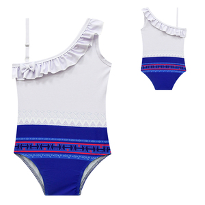 Trajes de Baño Encanto de Último Diseño RTS, Traje de Baño de Una Pieza con Hombro Asimétrico para Niñas - Product Image 4