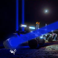 4X4 Offroad Led Carré Multi Couleur Laser Spot Éclairage Pour Véhicules Lourds Utv Atv Camion avec Fouettage Laser Accessoire