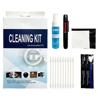 Kit Nettoyage Ordinateur Portable & Clavier - Éponge, Stylo Nettoyant pour Écran, Chiffon, Coton-tiges, Spray - pour Écran, Interstices de Clavier, Grilles d'Aération - Boîte en Carton