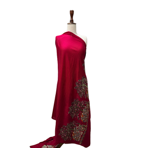 Custom Machine Embroidered <b>Shawls</b> Premium Soft Fabric Elegant Traditional Fashion OEM ODM Private Label Manufacturer - Product Image 1