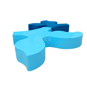 Banc en fibre de verre d'extérieur, design contemporain, mobilier de parc et de patio, durable, sièges modernes, capacité 4 personnes - Product Image 5