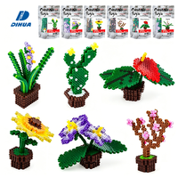 Set de Cuentas Fusibles 3D para Manualidades con Diseño de Plantas en Maceta, Kit de Cuentas para Planchar para Niños, Educación DIY y Habilidades Motoras Finas, Juguete de Flores 3D