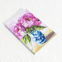 Cuaderno Portátil Delgado A5 Personalizado con Diseño Floral, Diario Duradero, Cuaderno Compacto de Oficina con Tapa Blanda para Estudio Diario