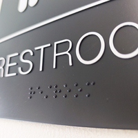 Panneaux de signalisation ADA unisexes pour toilettes, avec braille, pour entreprises ou bureaux