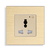 Approvisionnement d'usine cadre en aluminium verre intelligent Wifi Zigbee interrupteur mural prise pour EU électrique CE ROHS